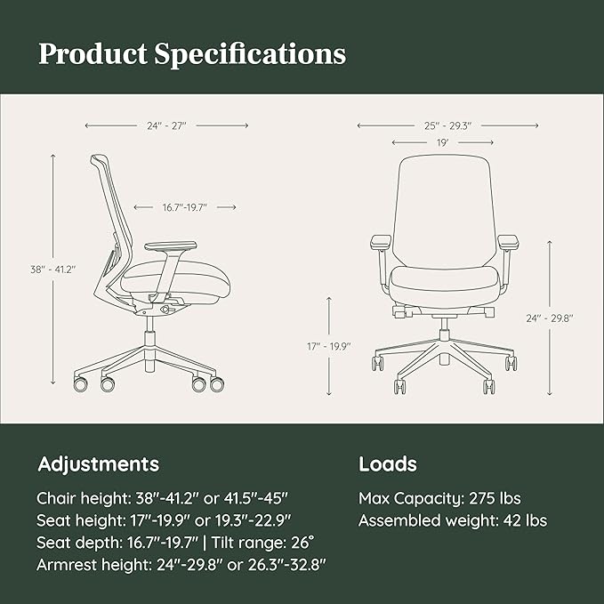Branch Ergonomic Chair Pro - Mesh Office Chair with 14 Points of Adjustment - Height, Depth & Tilt Adjustable - 5D Armrests - Forward Tilt, Smooth Recline, and Lumbar Support - Black Boucle