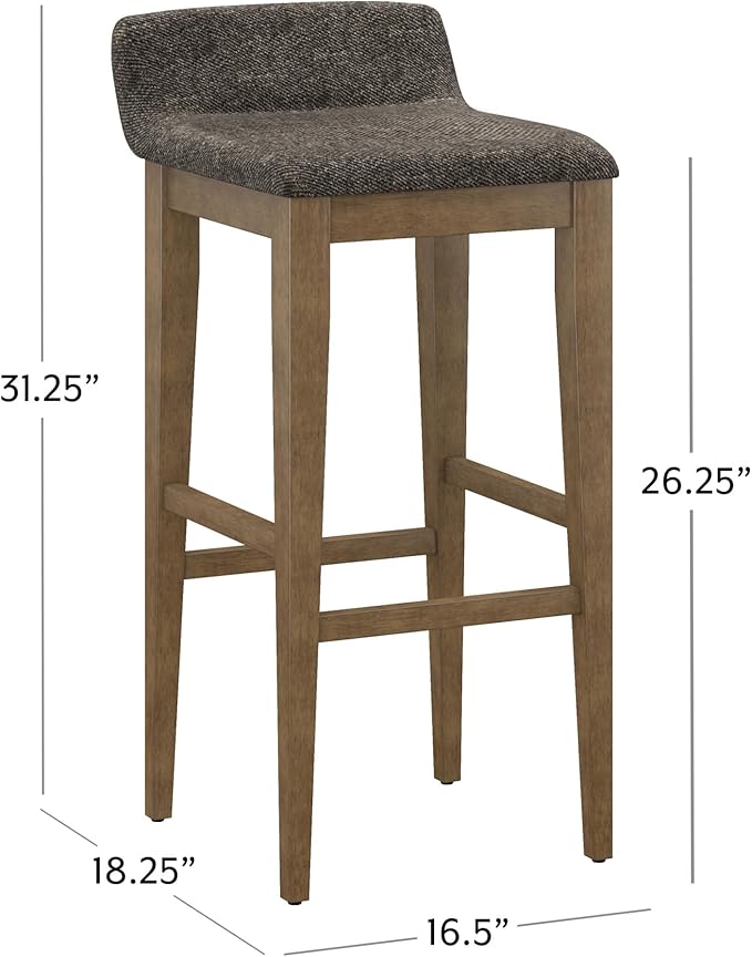 Hillsdale Furniture Maydena Wood Counter Height Stool, Brushed Gray