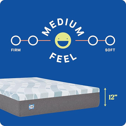 Sealy Dreamlife 12” Hybrid Mattress-in-a-Box, Twin XL, SealyComfort Gel Memory Foam, SealyResponsive Encased Coils, Surface-Guard Technology