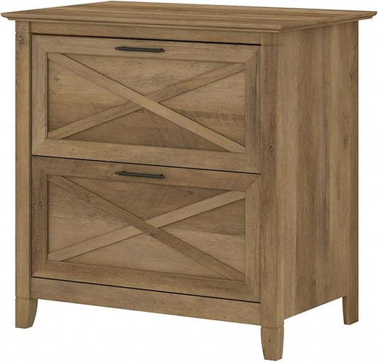 Bush Furniture Key West 2 Drawer Lateral File Cabinet in Reclaimed Pine, Document Storage for Home Office, Accent Chest with Drawers