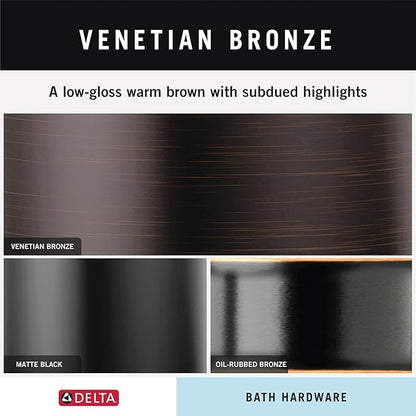 Delta Lahara (1-Pack) Hand Towel Holder Venetian Bronze Towel Racks for Bathroom Wall Round Towel Ring Holder for Bath Towel Hanger for Kitchen, Bathroom Accessories 73846-RB