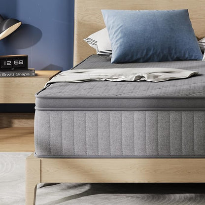 Avenco 12 Inch Twin Mattress, Hybrid Mattress with Smarts Coil™ Pocket Springs for Targeted Support and NanoGel™ Memory Foam for Cool Night Sleep, Motion Isolation for Couples, CertiPUR-US Certified