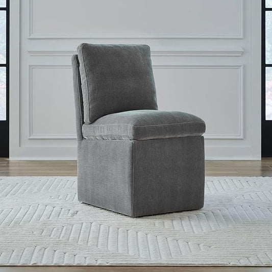 Liberty Furniture Accent Dining Chair with Castors - Squared Back - Sapphire Upholstry