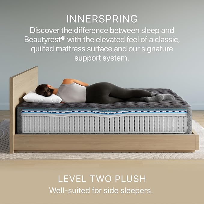 Beautyrest Days End Plush 14" Mattress - Full - Cooling Tech, Supportive Durable Pocketed Coils, Pressure Relief, Motion Separation; 100 Night Sleep Trial and 10 Year Warranty