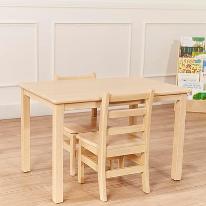 ECR4Kids 24in x 36in Rectangular Hardwood Table with 22in Legs, Kids Furniture, Antique White