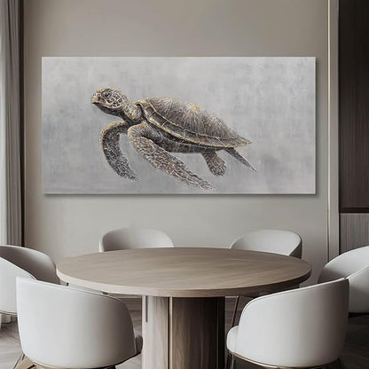 SDYA Minimalist Art Wall Decor Animal Decorative Pictures Black and Brown Art for Walls 24"x48" Artwork for Bedroom Dining Room Decor