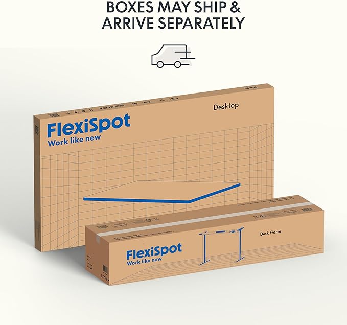 FLEXISPOT EN1 Bamboo Standing Desk, 55 x 28 Inches Whole-Piece Electric Height Adjustable Desk (Black Frame + Bamboo Top, 2 Packages)