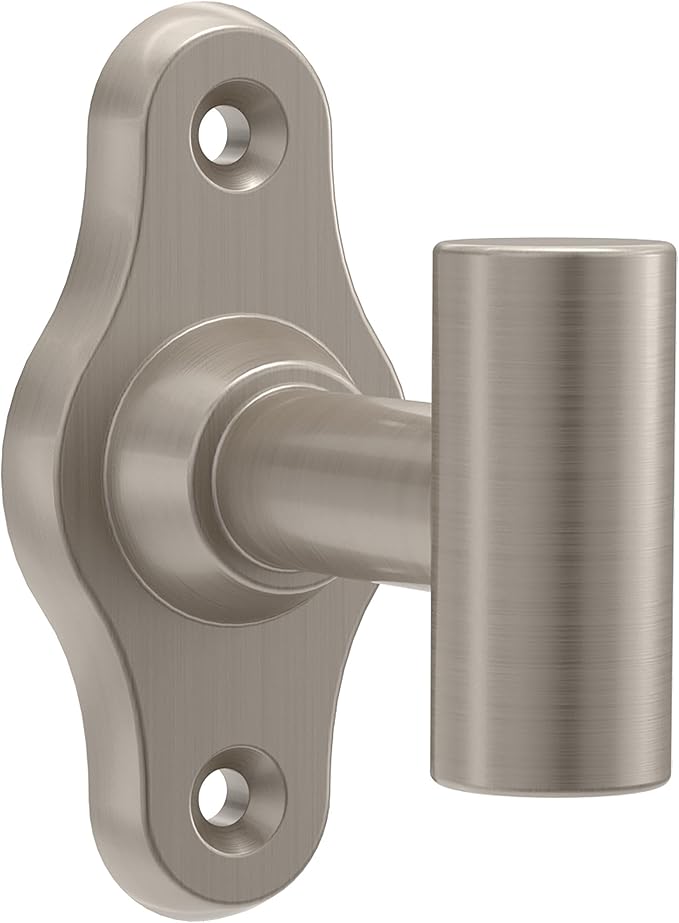 FRANKLIN BRASS Calloway (1-Pack) Towel Hooks Satin Nickel Single Bathroom Hooks Wall Mounted for Robes & Towels Hand Towel Hook Holder Kitchen, Bathroom Accessories CLWY35-SN
