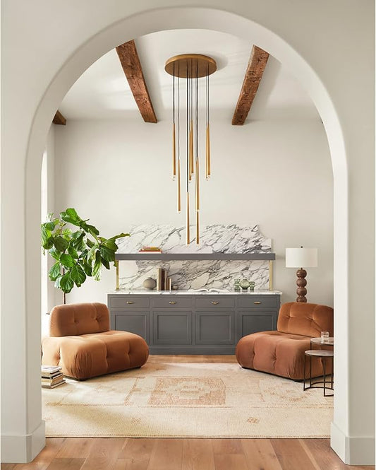 Livabliss x Becki Owens Solana Medallion Area Rug , 7'10" x 10', Peach