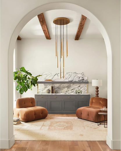 Livabliss x Becki Owens Solana Medallion Area Rug , 6'7" x 9', Peach