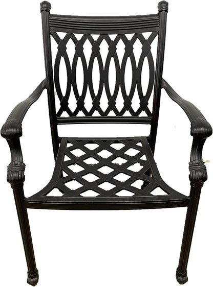 Grand Tuscany Outdoor Cast Aluminum Powder Coated 11-Piece Dining Set with Extendable 48x132 Table (with 2 Rockers and 8 Regular Chairs)