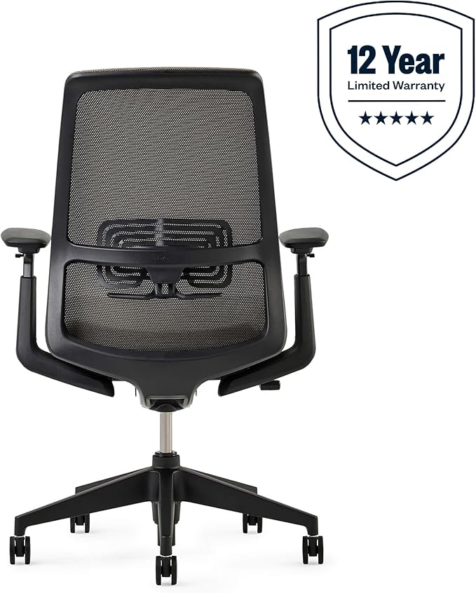 Haworth Soji Office Chair with Ergonomic Adjustments and Lumbar Support, Flexible Mesh Back (Clay)