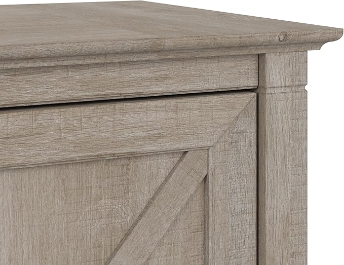 Bush Furniture Key West 2 Drawer Lateral File Cabinet in Washed Gray, Document Storage for Home Office, Accent Chest with Drawers