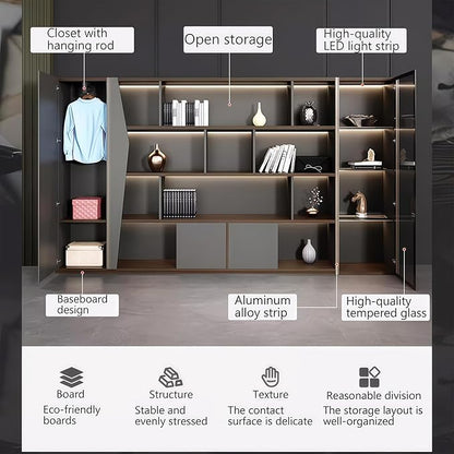 Modern Executive Desk, 94.5 inch L Shaped Desk with Storage, L Shape Corner Desk Drawers and Lockable Storage No Installation Required, Without Desk or Computer Chair (Filing Cabinet)