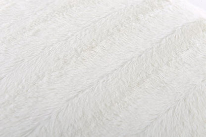Cheer Collection Faux Fur Throw Pillows - Decorative Pillows for Couch, Bed Throw Pillows, Sand Accent Pillows for Bedroom or Living Room Aesthetic, Set of 2 Furry Throw Pillows, 18”x18”