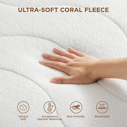 Bedsure Heated Mattress Pad Twin - Bed Warmer with Memory & Preheat Functions, 12-Hour Auto Off & 10 Heat Settings, Single Controller, Fast Heating, Coral Fleece Electric Mattress Pad Twin, 39"x75"