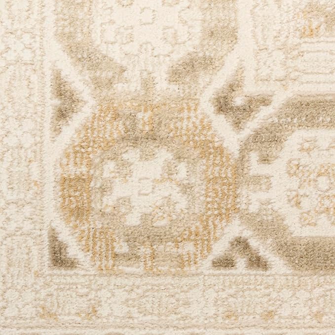 Nourison Home Pardis Ivory Beige 5'3" x 7' Area Rug - Easy Clean, Non Shedding, Bed Room, Living Room, Dining Room, Kitchen (5' x 7')