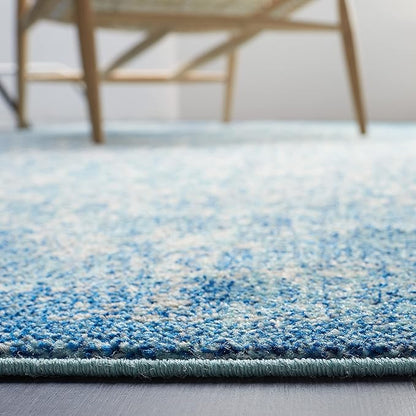 SAFAVIEH Evoke Collection 9' x 12' Blue/Ivory EVK256C Oriental Distressed Non-Shedding Living Room Bedroom Dining Home Office Area Rug
