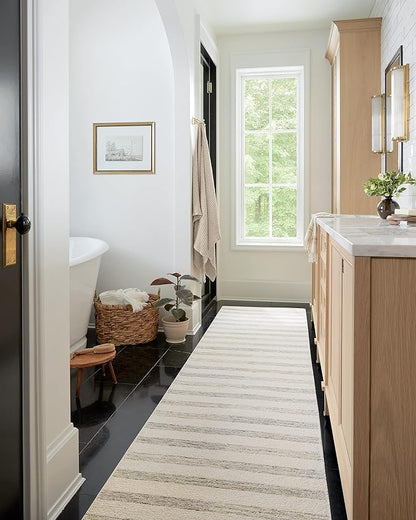 Loloi Chris Loves Julia Chris Collection CHR-05 Ivory/Slate 2'-6'' x 11'-6'', .50" Pile Height, Runner Rug