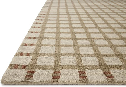 Loloi Magnolia Home by Joanna Gaines Waylon Collection WAY-02 Natural/Rust 5'-0" x 7'-6" Area Rug