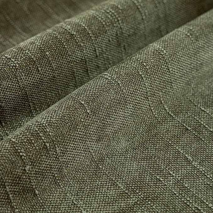 Foindtower Pack of 2 Textured Chenille Throw Decorative Pillow Covers Square Accent Solid Cushion Cover Neutral Farmhouse Lumbar Pillow Case for Couch Sofa Bedroom Living Room 12x20 Inch,Dark Green