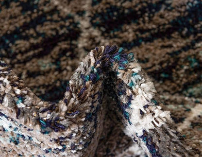 Unique Loom Trellis Frieze Collection Area Rug - Geometric (8' Round, Blue Multi/ Ivory)