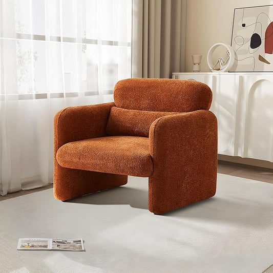33.9'' Raindrop Velvet Fabric Accent Chair with Arms, Modern Single Sofa Chair Armchair Upholstered Comfy Reading Arm Chair for Bedroom, Living Room