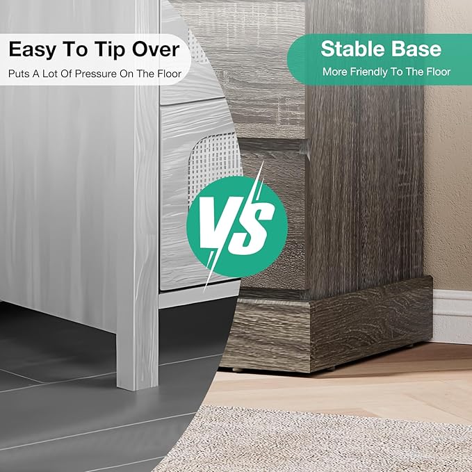 6 Drawers Dresser for Bedroom, 43.3" Tall Dressers & Chests of Drawers, Modern Wood Closet Organizer and Storage Cabinet, Gray Vertical Dresser for Office, Entryway