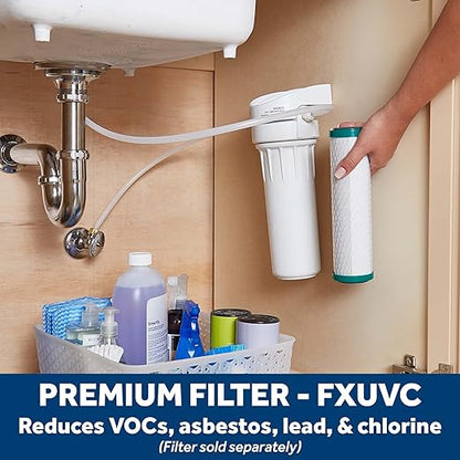 GE Water Filter System for Entire Home, Water Filtration System Reduces Lead, Asbestos & More, Install Kit & Accessories Included, Replace Filters (FXUTC, FXULC, FXUVC) Every 6 Months, GX1S01R