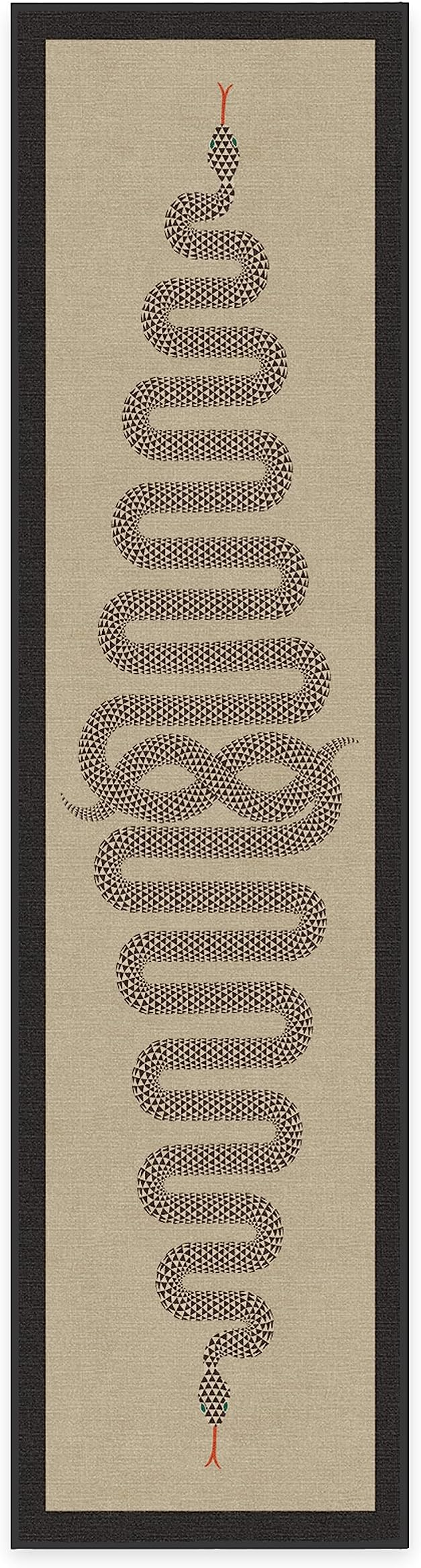 RUGGABLE x Jonathan Adler Machine Washable Modern Runner Rug – Venom Neutral 2.5x10, Stain-Resistant, Non-Slip – Washable Rug for Hallway, Entryway, Living Room & Kitchen–with Standard Pad
