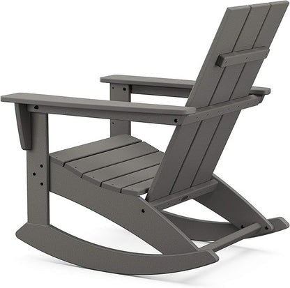 POLYWOOD® Modern Adirondack Rocking Chair, Green