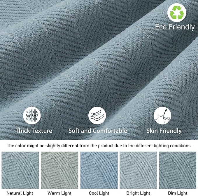 ZWJD Throw Blue Pillow Covers 20x20 inch Set of 2 Chenille Pillow Covers with Elegant Design Soft and Luxurious Decorative Throw Pillows for Couch, Bed, and Home Decor (Light Blue)