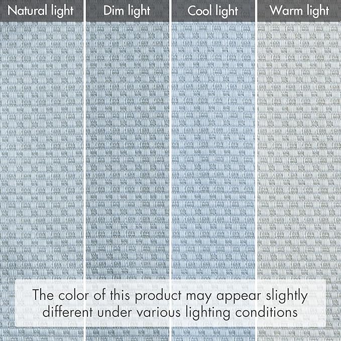 Madison Park Galen Cordless Roman Shade, 23"W x 64"H, Sheen Blue – Room Darkening, Thermal Insulated, Energy Efficient Window Blind with Subtle Sheen Basketweave Fabric for Privacy