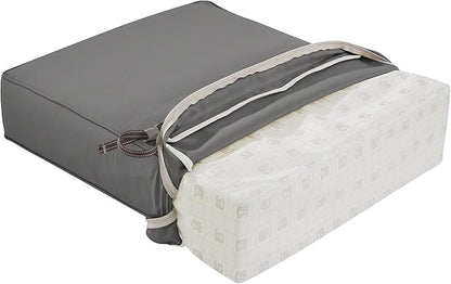 Classic Accessories Montlake FadeSafe Water-Resistant 23 x 23 x 5 Inch Outdoor Seat Cushion, Outdoor Chair Cushion, Light Charcoal Grey, Outdoor Chair Cushions, Patio Chair Cushions, Patio Cushions