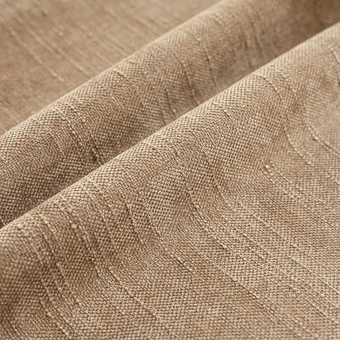 Foindtower Pack of 2 Textured Chenille Throw Decorative Pillow Covers Square Accent Solid Cushion Cover Neutral Farmhouse Pillow Case for Couch Sofa Bedroom Living Room 22x22 Inch,Taupe Khaki Camel
