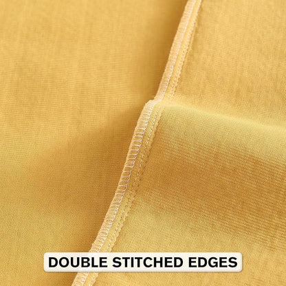 FUTEI Mustard Yellow Chenille Throw Pillow Covers 20x20 Inch Set of 2,Soft Striped & Diamond Textured Cushion Cases,Modern Home Decor for Couch Living Room