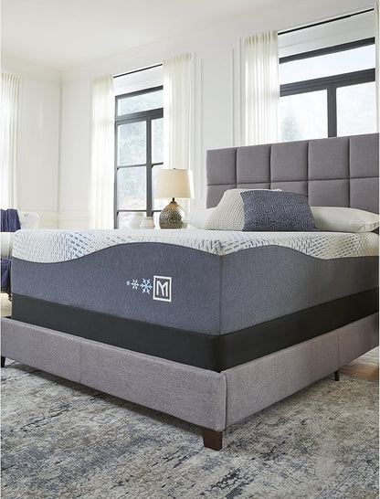 Signature Design by Ashley 10" Mattress Box Spring with Metal Foundation, Sturdy and Durable, Ready to Assemble, Parts and Tools Included, Queen, Removable Black Fabric Cover