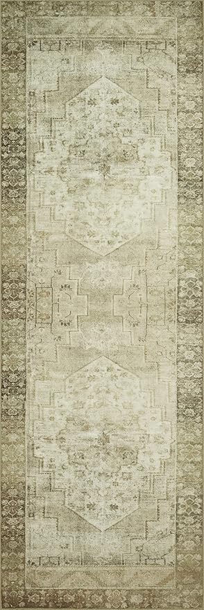 Loloi Magnolia Home by Joanna Gaines Banks Collection BAN-06 Natural/Granite 7'-6" x 9'-6", .13" Pile Height, Machine Washable, Area Rug