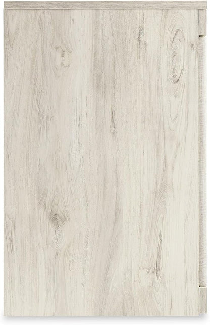 Signature Design by Ashley Bellaby Farmhouse 4-Piece Entertainment Center for TVs up to 69" with Adjustable Shelves, Whitewash