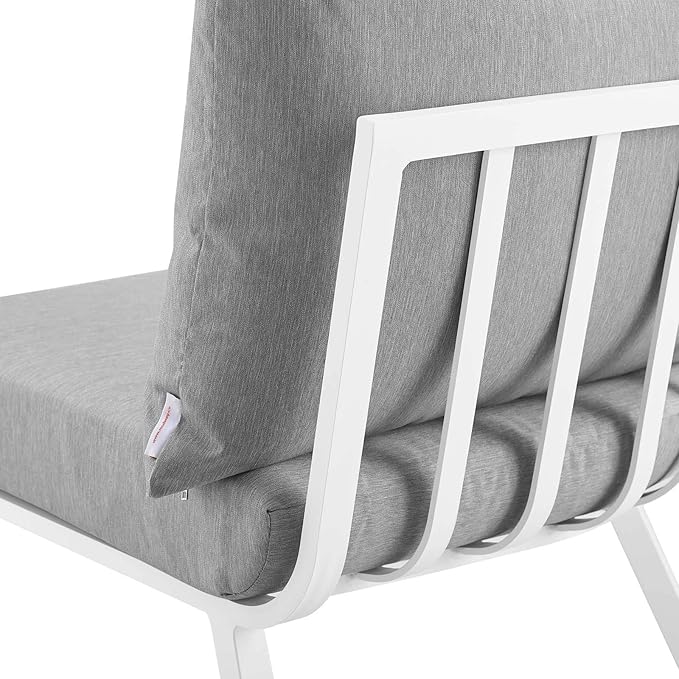 Modway Riverside Outdoor Furniture, 6-Piece Set, White Gray