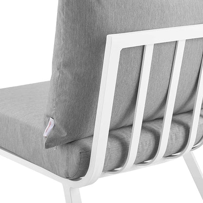 Modway Riverside Outdoor Furniture, 6-Piece Set, White Gray