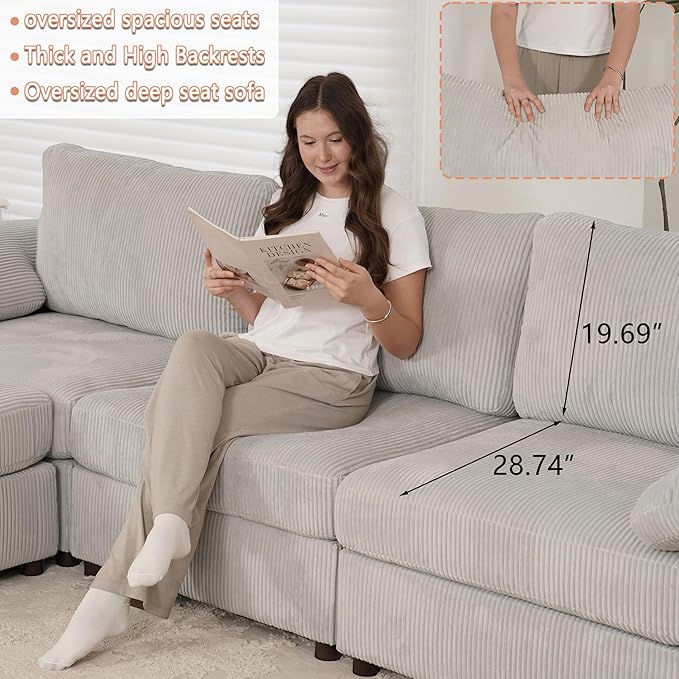 EASE MOOSE Modern Loveseat Sofa for Living Room, Comfty 2 Seat Solid Wood Frame Sofa, FSC Certified Modern Deep Seat Couch