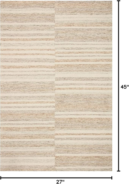 Loloi Chris Loves Julia Chris Collection CHR-03 Ivory/Clay 2'-3'' x 3'-9'', .50" Pile Height, Accent Rug