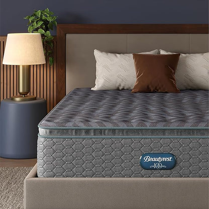 Beautyrest Days End Plush Pillow Top 14.75" Mattress - Full - Cooling Tech, Supportive Durable Pocketed Coils, Pressure Relief, Motion Separation; 100 Night Sleep Trial and 10 Year Warranty