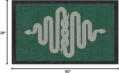 RUGGABLE x Jonathan Adler Machine Washable Modern Area Rug – Venom Emerald 3x5, Stain-Resistant, Non-Slip – Small Rugs for Living Room, Bedroom, Hallway, Entryway & Office–with Cushioned Pad