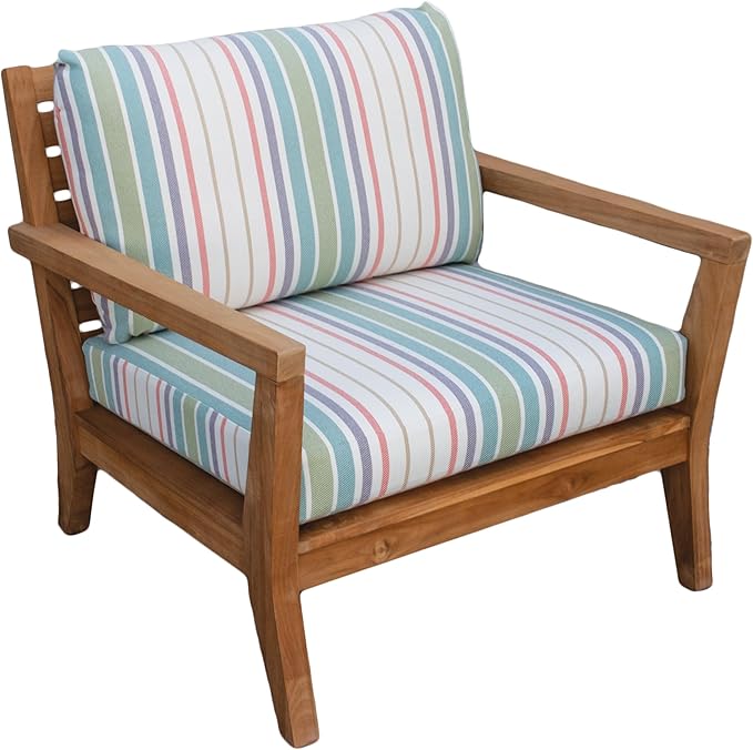 Tommy Bahama Deep Seating Lounge Cushion, 24" X 24" X 4", Bandeau Pastel