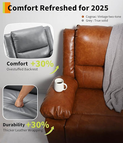 GarveeHome Power Lift Recliner Chair - Heat and Massage, Faux PU Electric Lift Recliner for Elderly & Mobility Impaired, Adjustable Back and Legs, Heavy Duty Lift Chair for Seniors