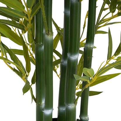 Christopher Knight Home Alene Set of 2 60.75''H Artificial Tree Indoor, Artificial Bamboo Tree with Nursery Pot, Faux Tree with Black Plastic Pot for Living Room, Artificial Plant for Home Decor,Green