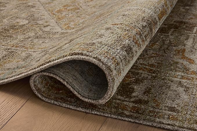 Loloi Magnolia Home by Joanna Gaines Mona Collection MOA-01 BARK/Sunrise 2'-6" x 4'-0" Accent Rug