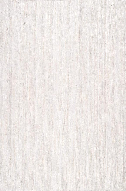 nuLOOM 4x6 Rigo Jute Hand Woven Area Rug, Off White, Solid Farmhouse Design, Natural Fiber, For Bedroom, Living Room, Dining Room, Hallway, Office, Kitchen, Entryway